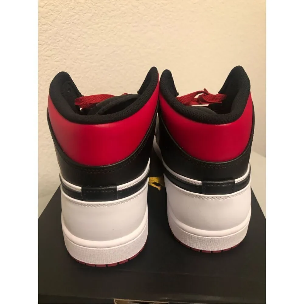 Jordan 1 Mid Black/ Gym Red Men’s Size 11